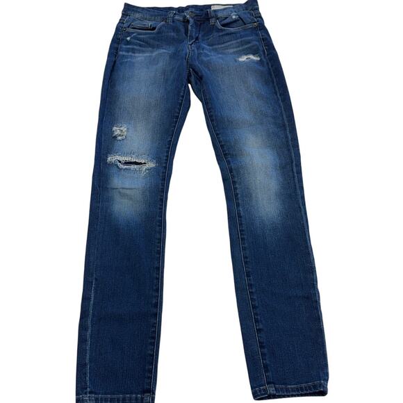 Blank NYC Jeans Womens 28 Blue Skinny Classique Distressed Denim Cotton - Picture 2 of 9